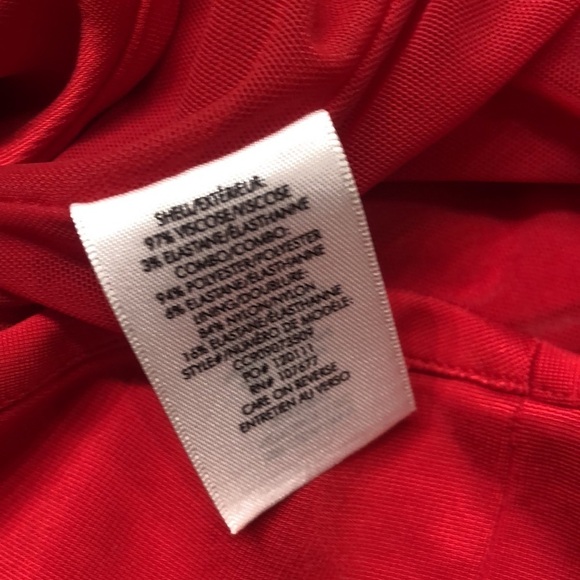 Alice + Olivia Red Crew Neck Sheath Dress - Picture 3 of 4